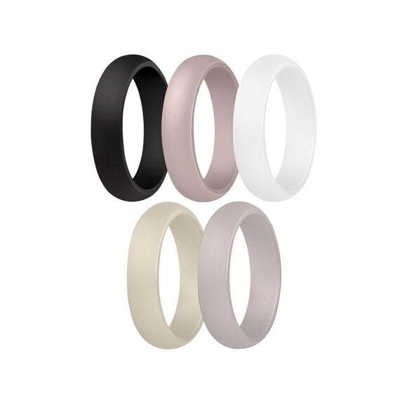 Silicone Wedding Bands Pack of 5 - Picture 1 of 4